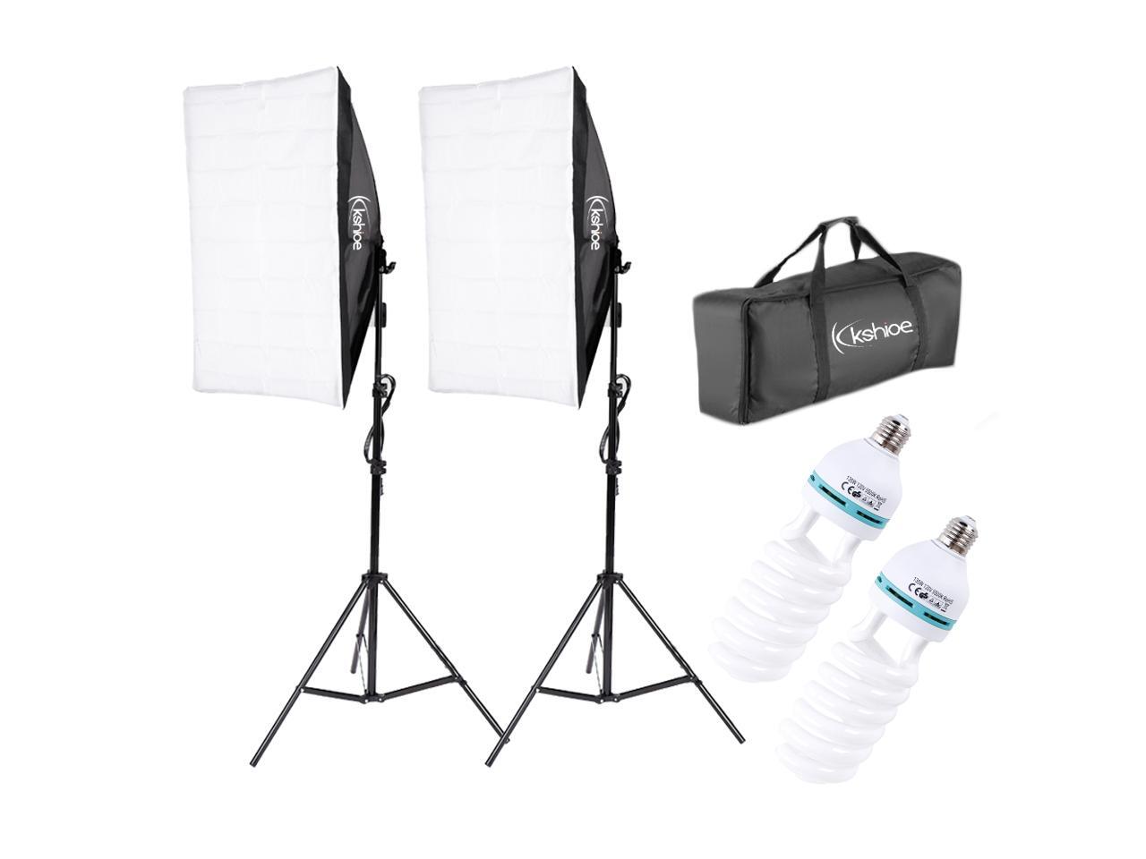 Studio Photography 2 Softbox Continuous Photo Lighting Kit w/ Carrying