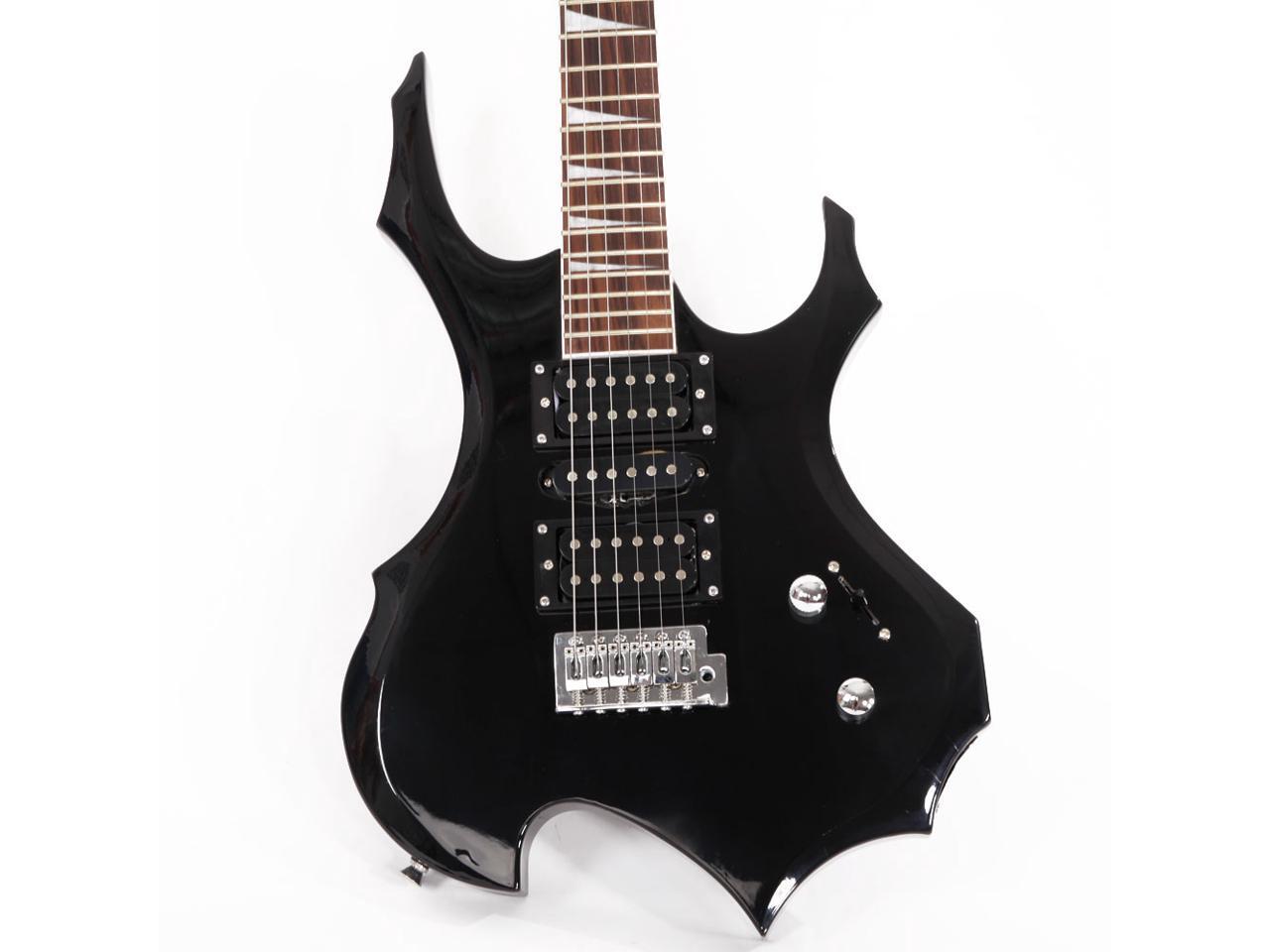 New 37" Black Basswood Electric Guitar for Beginner with Accessories