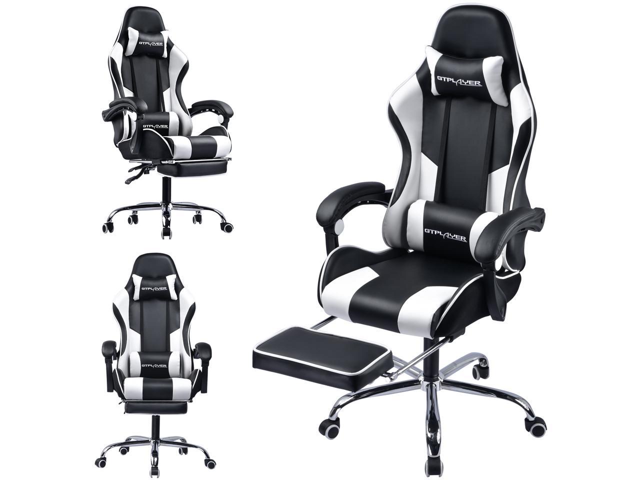 GTPLAYER Gaming Chair with Footrest Ergonomic Massage