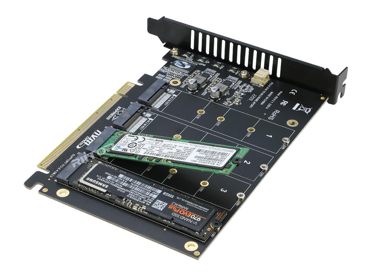 Quad m 2 nvme to pcie adapter expansion card pcie bifurcation