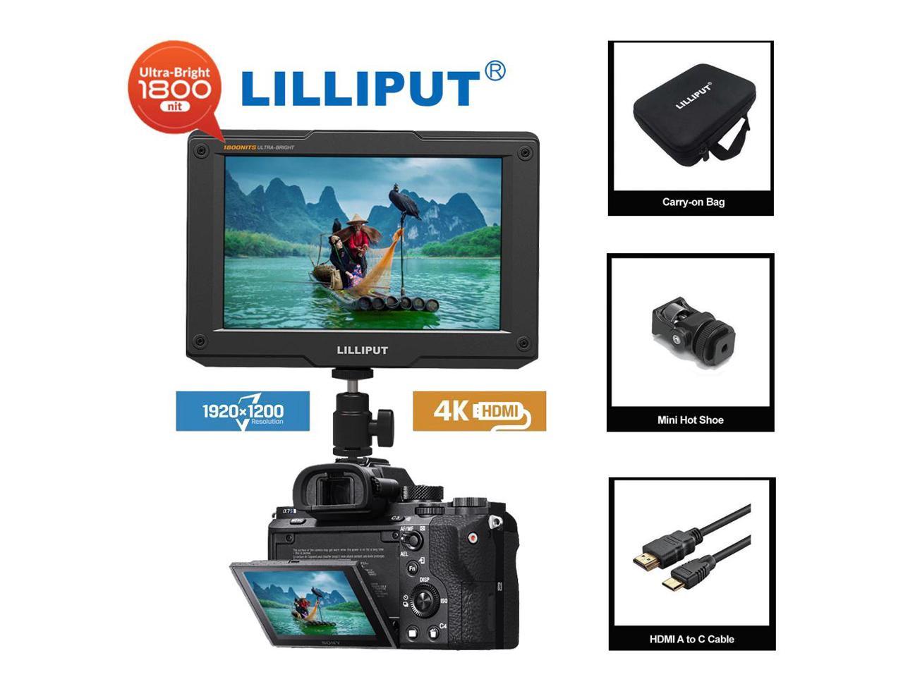LILLIPUT H7 4K 7" Field Monitor Ultra Bright 1800nit HDMI In&Out 3D Lut Peaking 