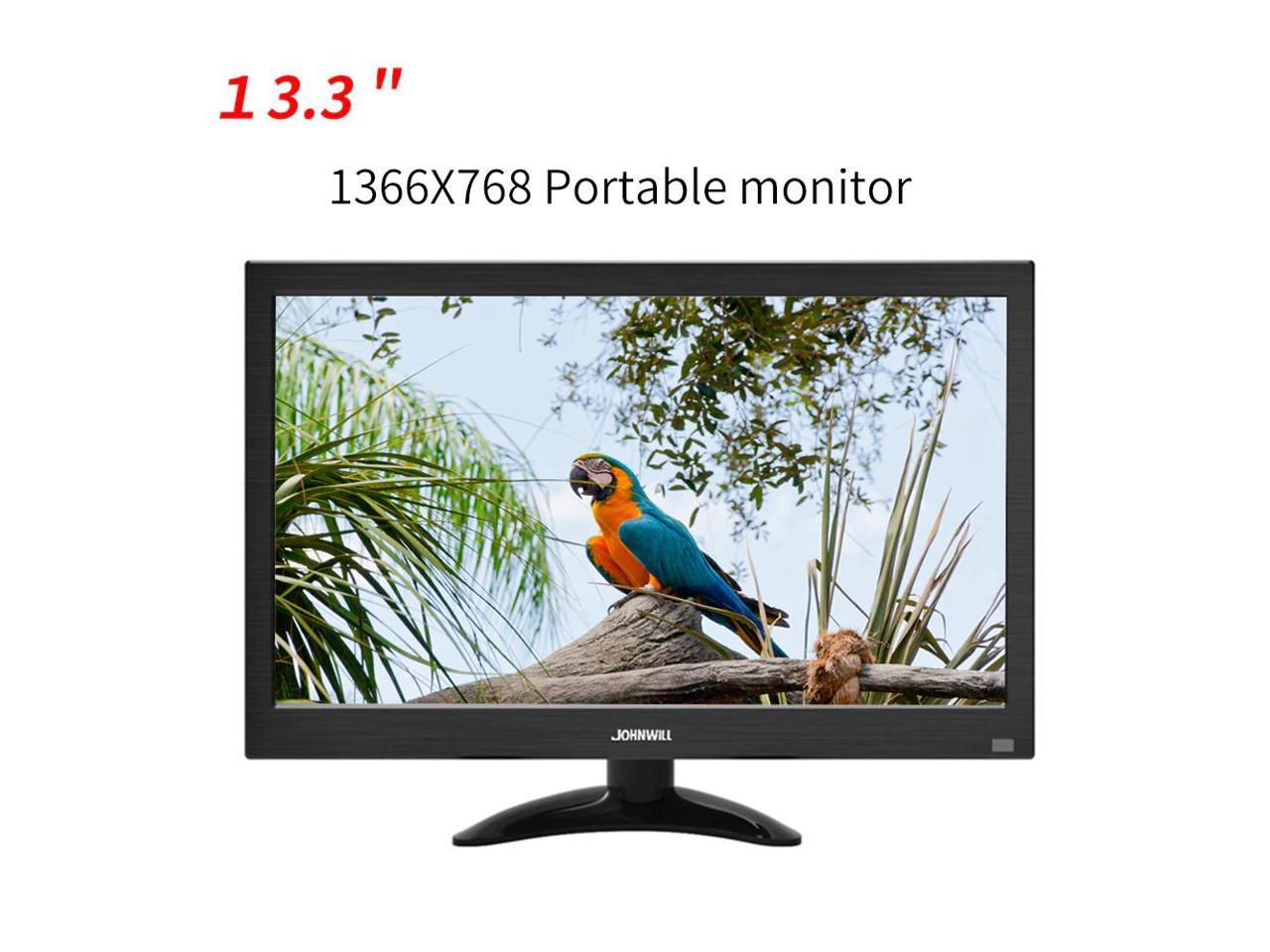13 3 Hd Monitor Pc 1366x768 Portable Monitor Lcd Tv Display Ps4 With Hdmi Vga Usb Av Bnc 12 10 1 Inch Gaming Monitor Newegg Com