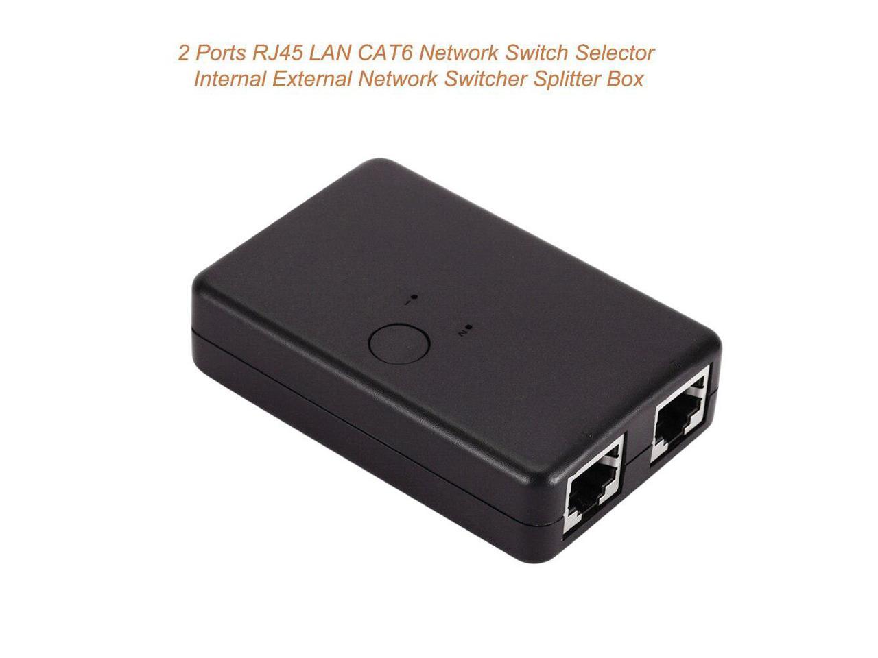 2 PORT TEL RJ11 Manual Sharing Switch BOX Phone selector 2:1 modular 2 Freeship 