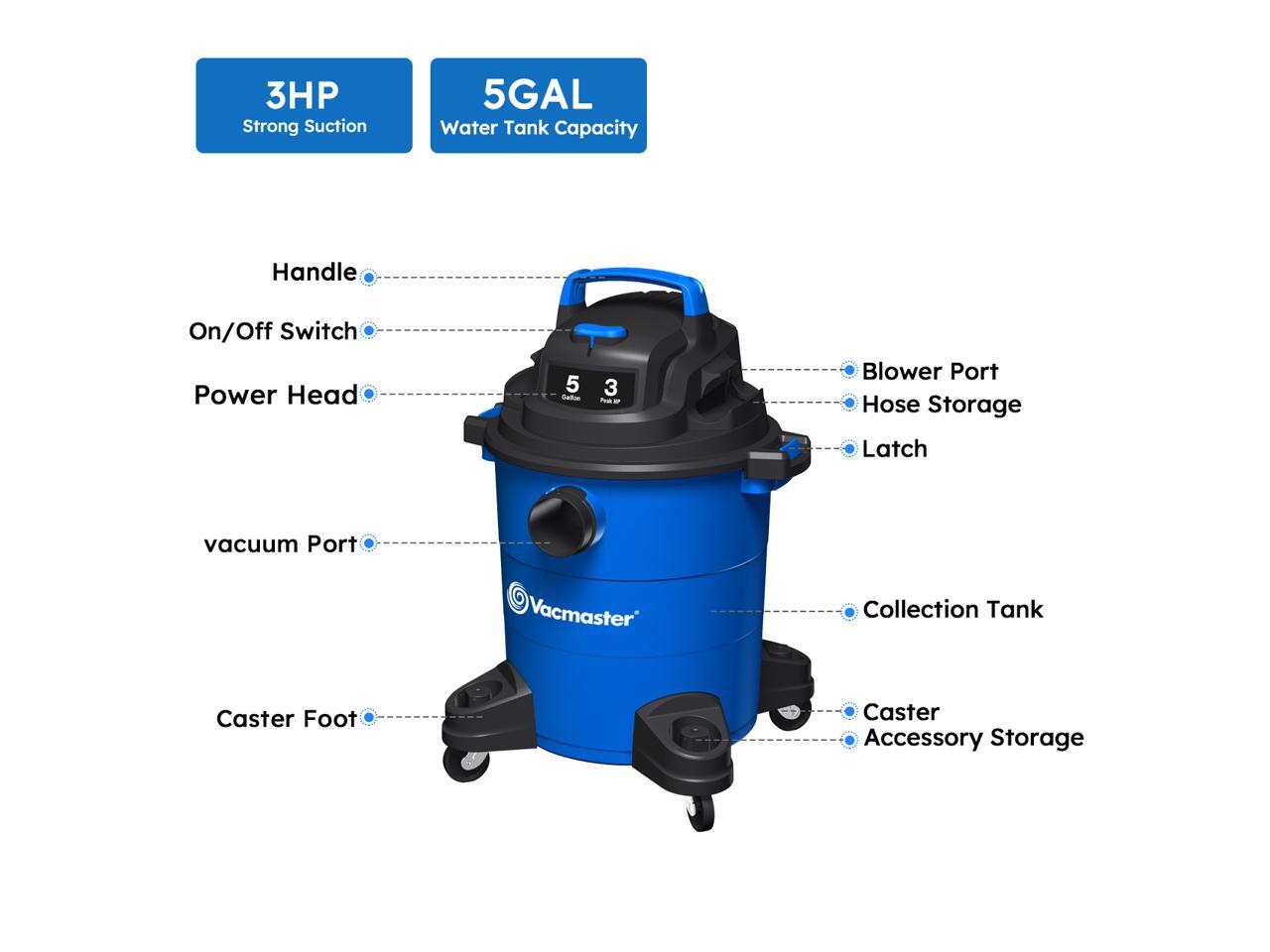 vacmaster 5 gallon wet dry vacuum voc507pf
