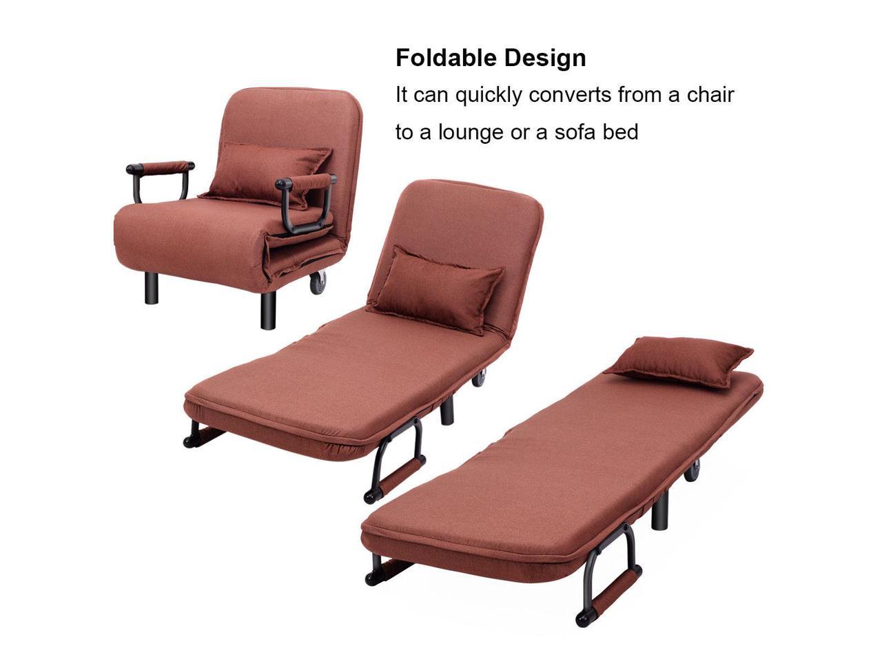 costway sofa bed folding arm chair
