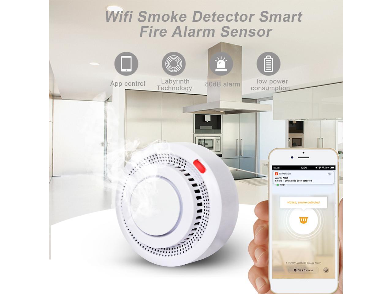 Details about   Wi-Fi Smoke Detector Onsite Alarm Send Notifications on Smart Life APP 