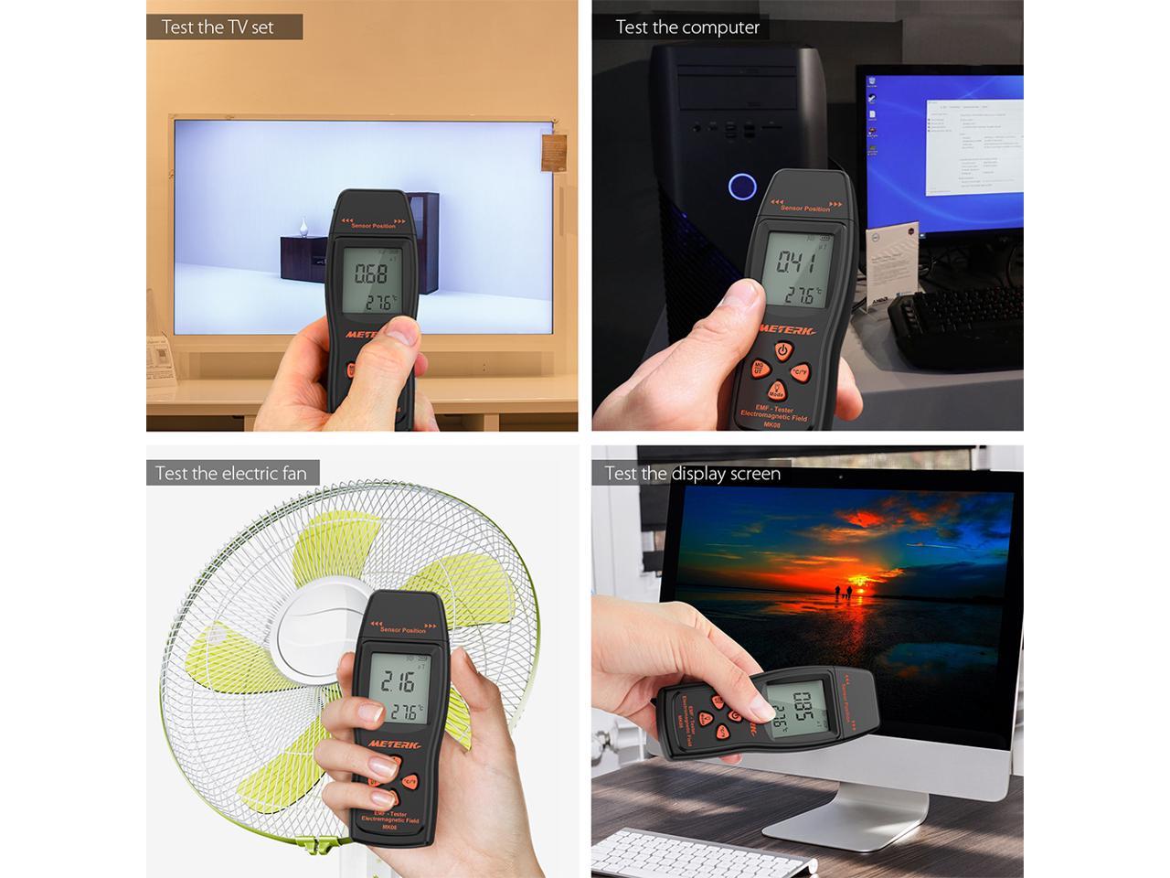 Bobique EMF Tester Handheld Mini Digital LCD EMF Detektor Elektromagnetisches Feld Strahlungstester Dosimeter Tester Zähler 