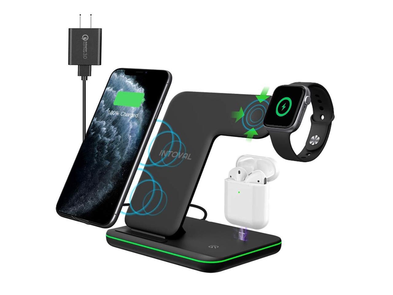 wireless charging station for iphone apple watch and airpods