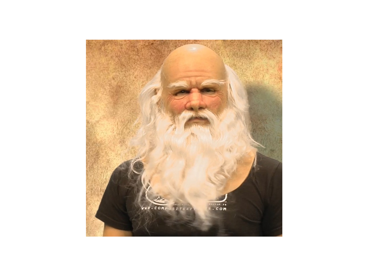 White Beard Old Man Mask Halloween Old Man Latex Mask Headgear