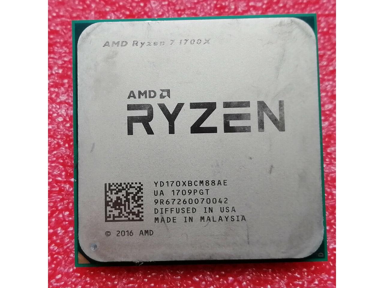 AMD Ryzen 7 1st Gen - RYZEN 7 1700X Summit Ridge (Zen) 8-Core 3.4 GHz (3.8  GHz Turbo) Socket AM4 95W YD170XBCAEWOF Desktop Processor