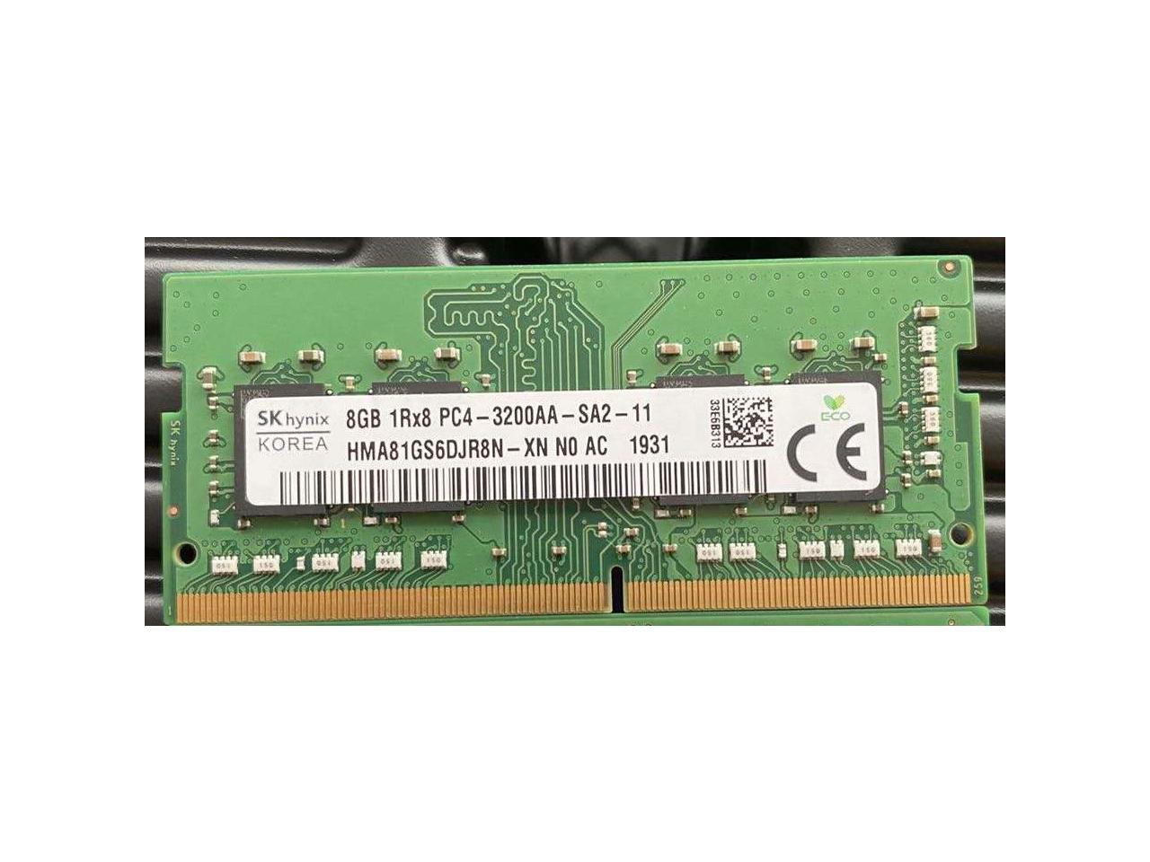 SK HYNIX HMA81GS6DJR8N-XN 8GB 3200 DDR4 1Rx8 PC4-3200AA-SA2-11 260Pin ...