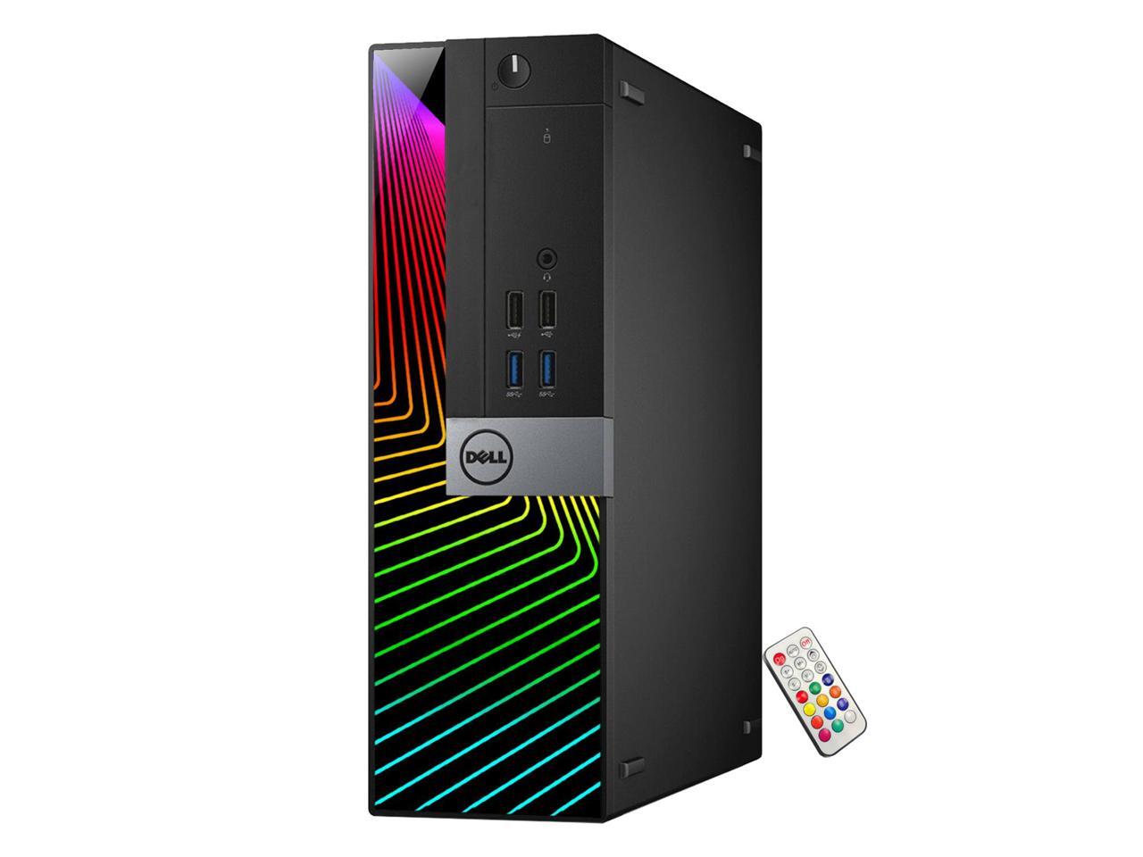 Refurbished: Dell OptiPlex Desktop Customized RGB Lights Computer Intel ...