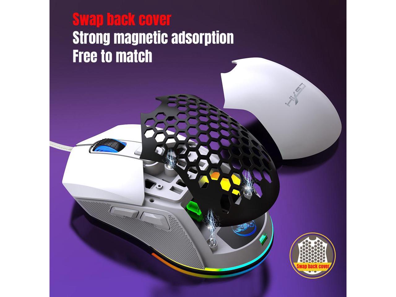 HXSJ X300 Ergonomic Macro Programming Gamer USB Wired Mouse with 7200