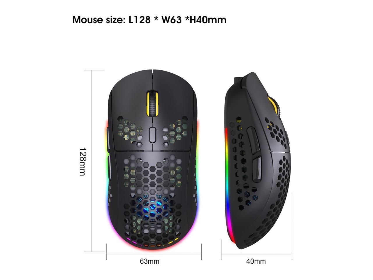 HXSJ T90 Triple Mode Rechargeable Wireless Mouse (Bluetooth 3.0 + 5.0 ...