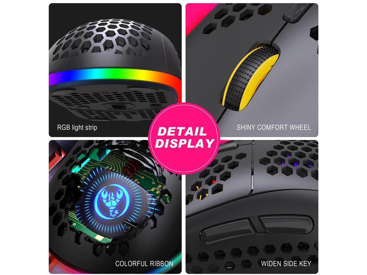 HXSJ T90 Triple Mode Rechargeable Wireless Mouse (Bluetooth 3.0 + 5.0