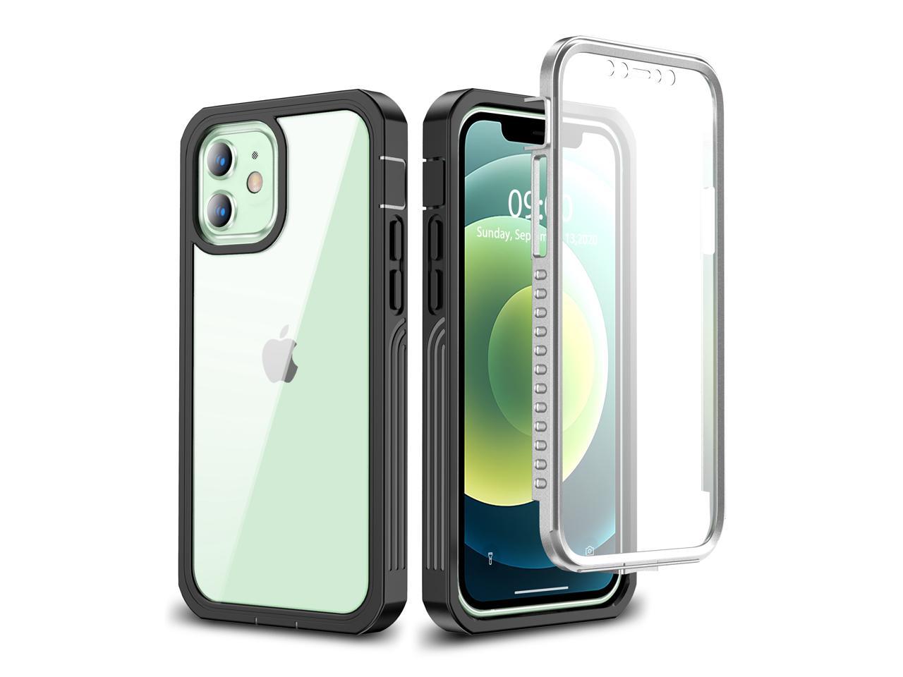 Js Designed Iphone 12 Mini Case 5 4 Full Body With Built In Screen Protector Rugged Clear Shockproof Bumper X Series Case For Iphone 12 Mini 5 4 Inch Case Black Newegg Com
