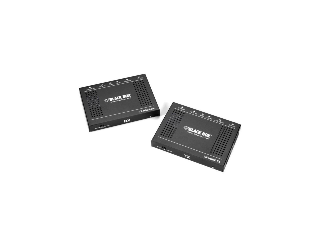 Black Box HDR CATx Video Extender Receiver & Transmitter 4K HDMI 2.0, 60Hz, 444 Chroma VX