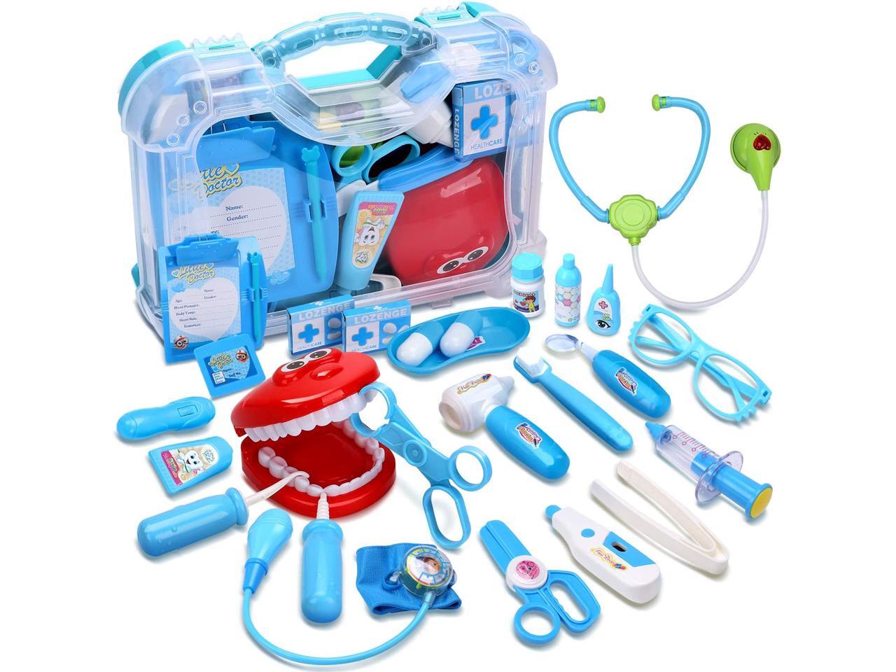 toy doctor kit working stethoscope