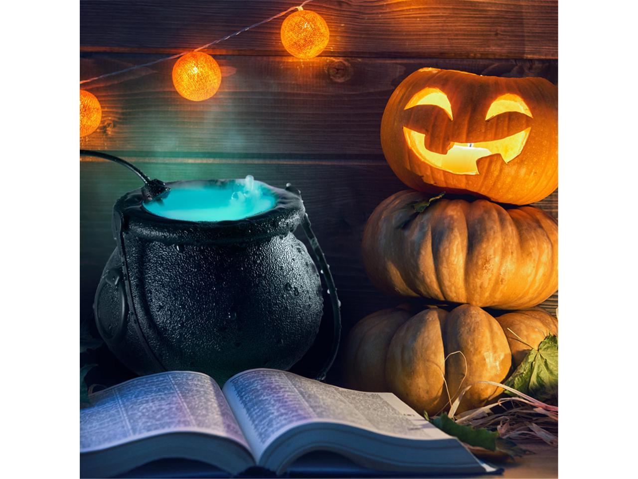 Halloween Witch Cauldron Mist Smoke Maker Fogger Water Fountain Pond