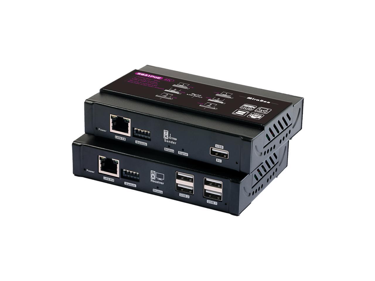 MiraBox HDMI KVM Extender HSV5631 4K30Hz 444 with USB2.0 Hub over
