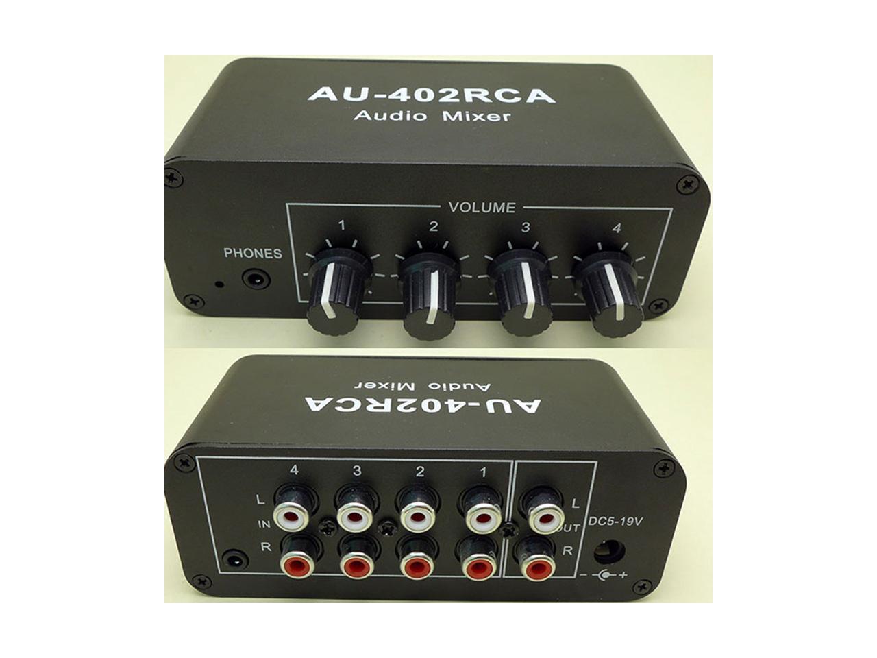 Multi-Source RCA Mixer Stereo Audio Reverberator Audio Switch Switcher