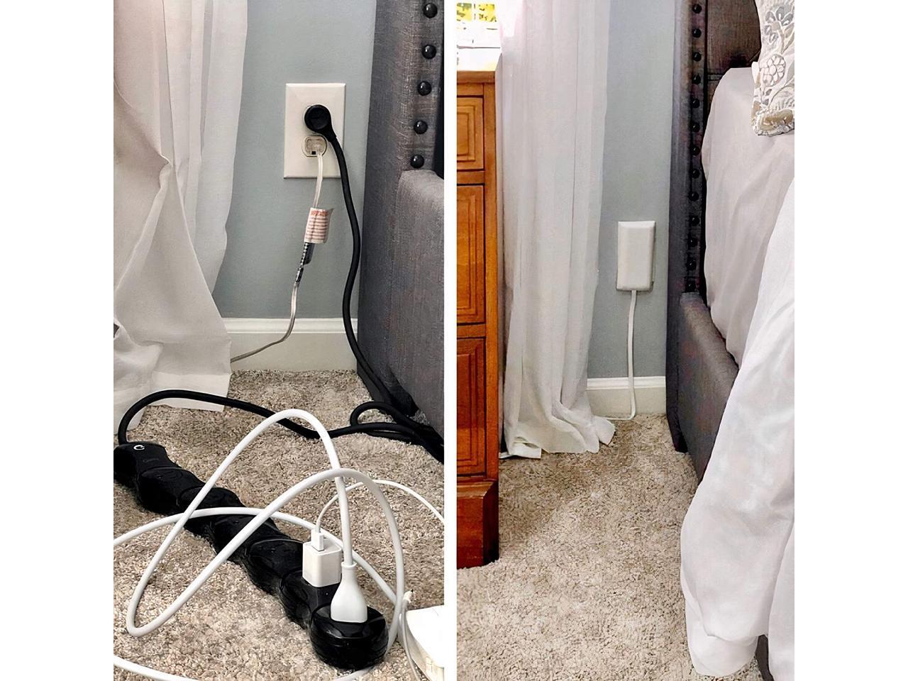 Sleek Socket 6SOVSZW UltraThin Electrical Outlet Cover Wall Plate