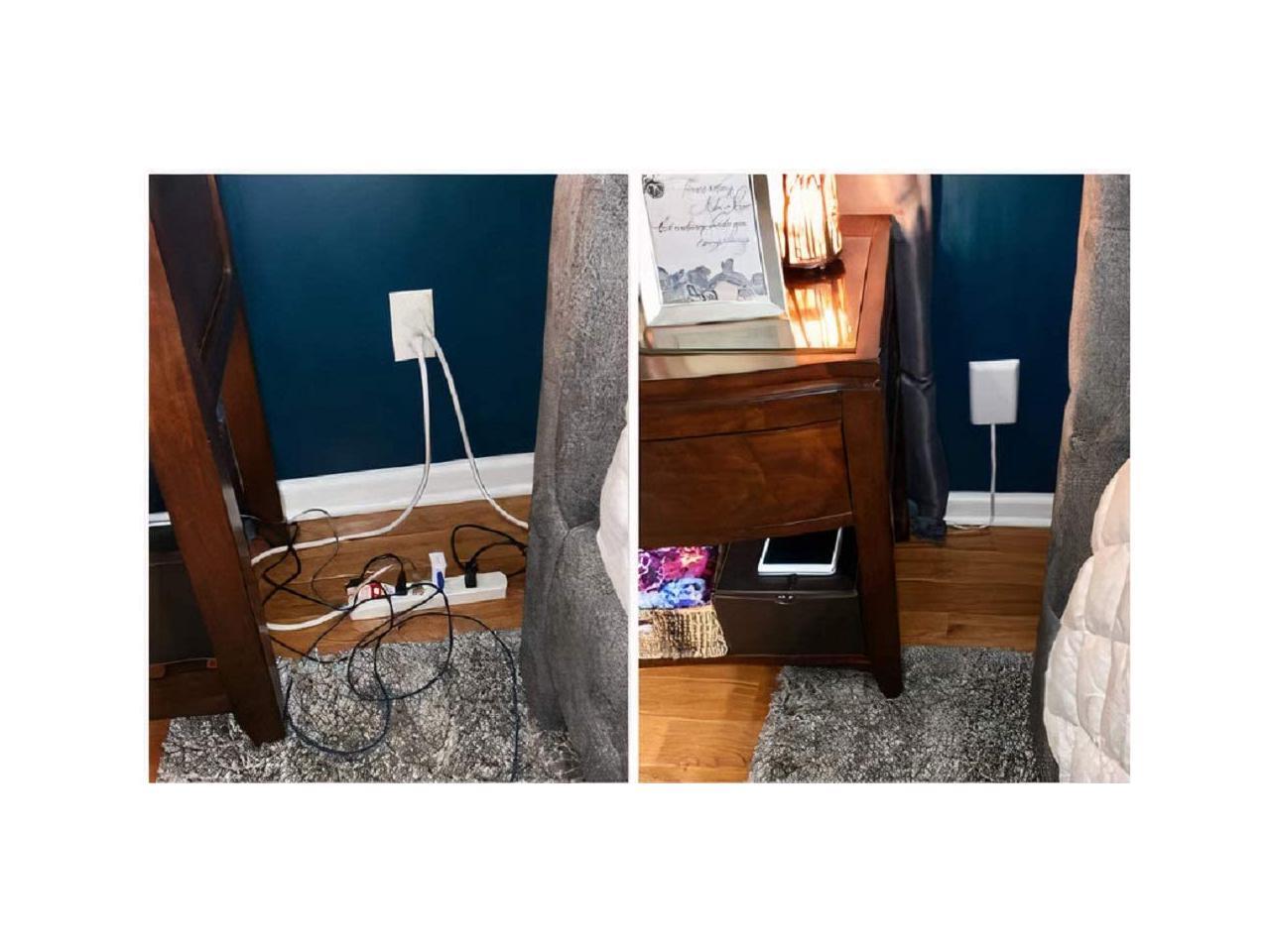 Sleek Socket 6SOVSZW UltraThin Electrical Outlet Cover Wall Plate