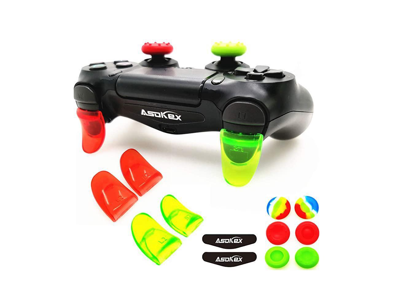 R2 Triggers Ps4 (2 Pairs Trigger Extender,6Pcs Thumbstick Grips, 2