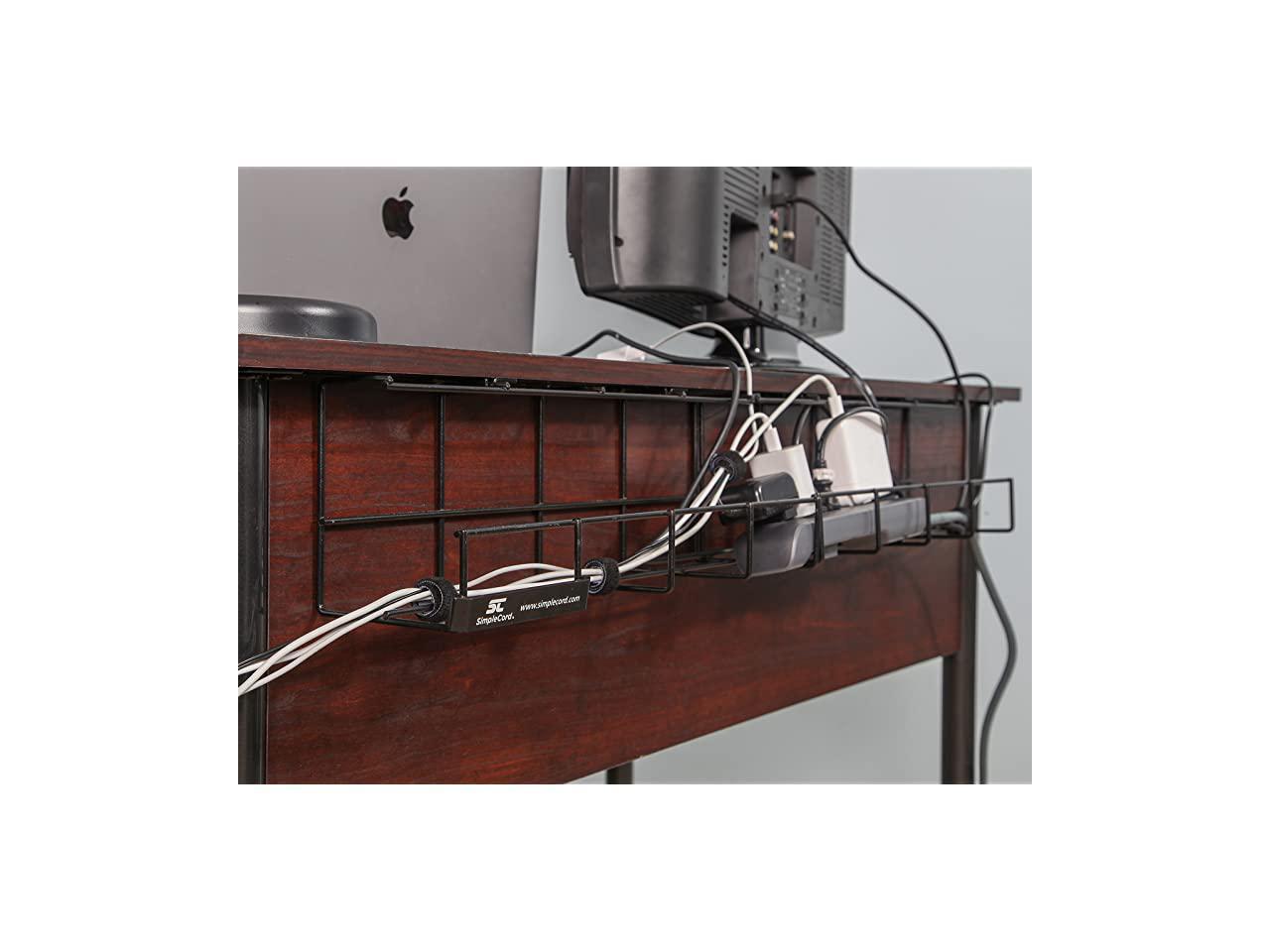 Tray Desk Cable Organizer 32quot Open Slot Raceway to Hold Cables Cords ...