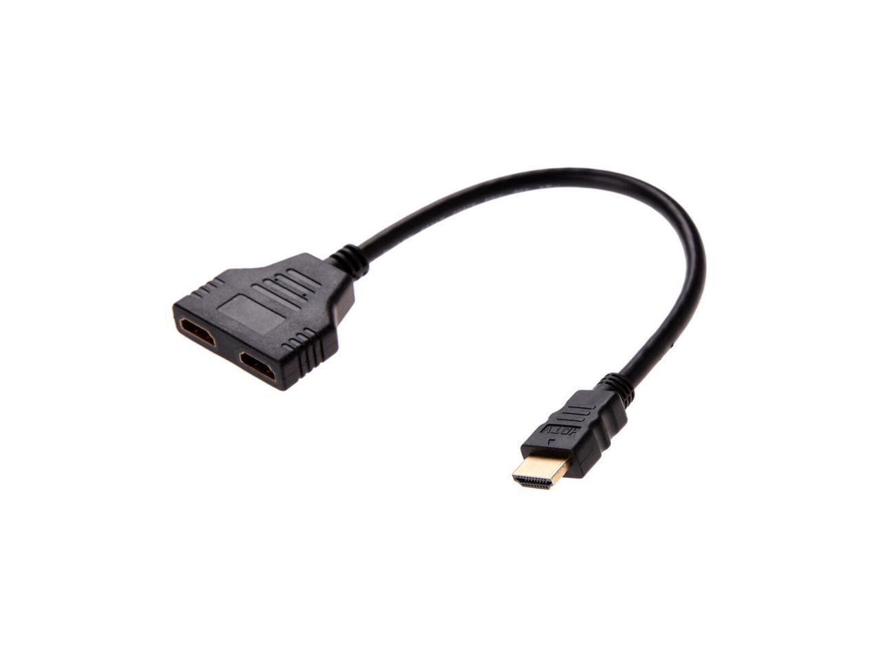 1080P HDMI 1 to 2 Splitter Cable Male to Female M/F1 in 2 Out Adapter Converter