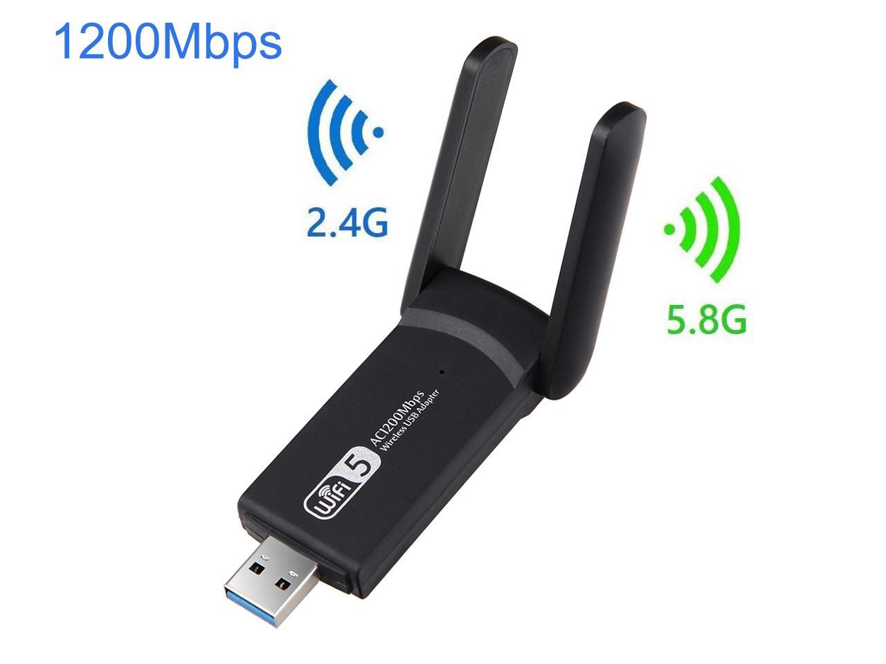 AC1200Mbps USB3.0 Dual Band 2.4G/5G Wifi Adapter 802.11ac Wireless Networks Card 