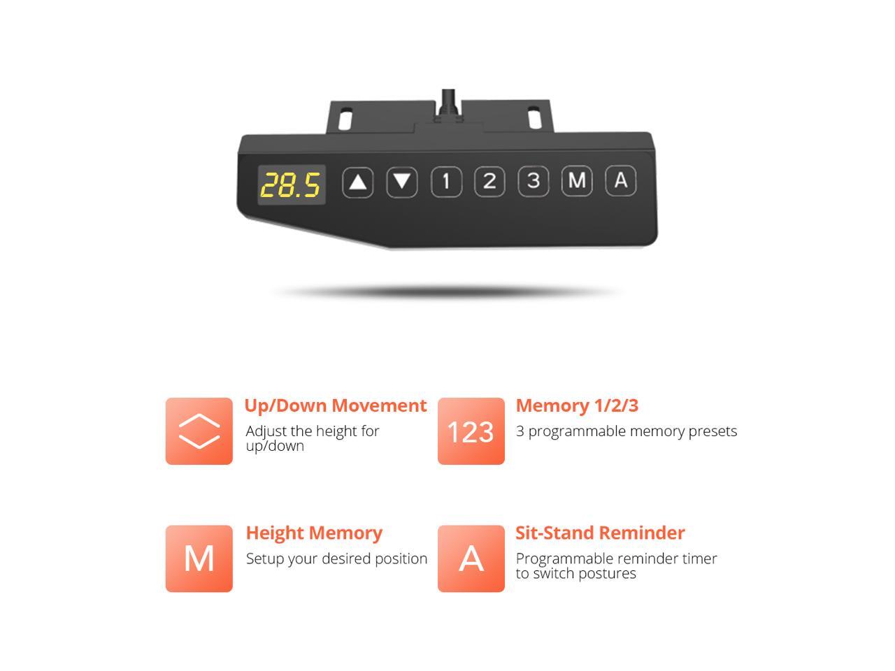 FlexiSpot Home Office Electric Height Adjustable Desk Memory Program