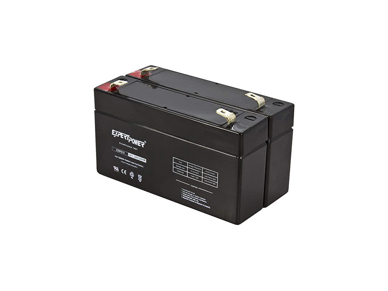 6v 1.2Ah SLA Rechargeable Battery - F1 Terminals 2 Pack - Newegg.com