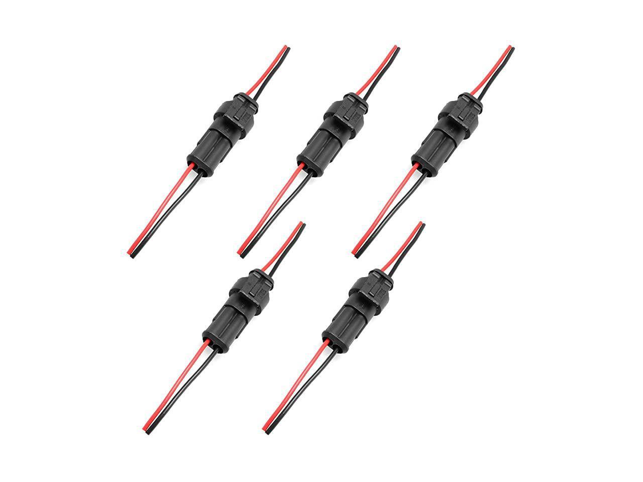 5 Kit 2 Pin Way 1.5mm Terminals Heat Shrink Waterproof Electrical