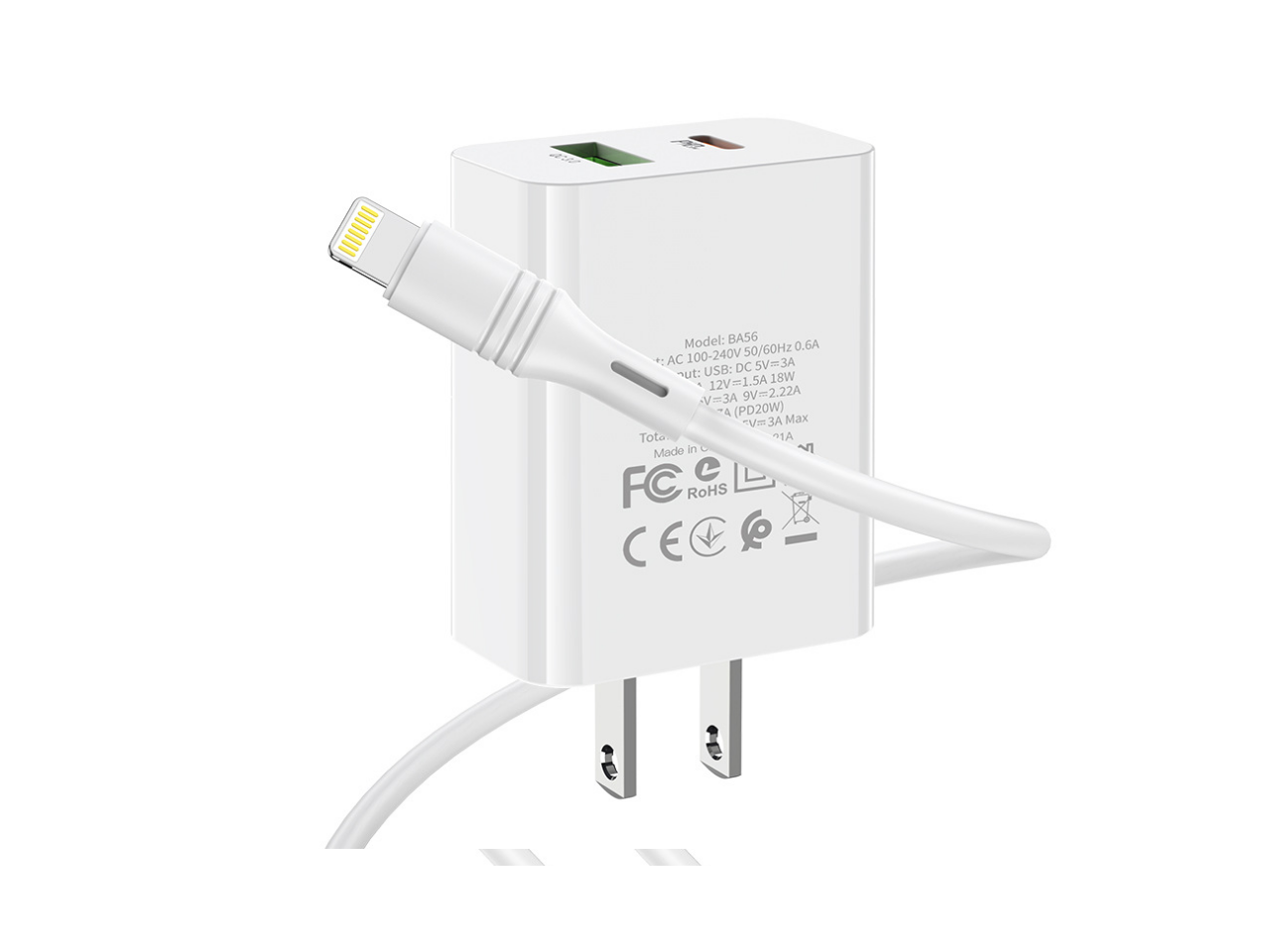 USB C to Lightning Cable, iPhone 12 Charger MFi Certified, USB C Charger 20W PD Adapter QC3.0