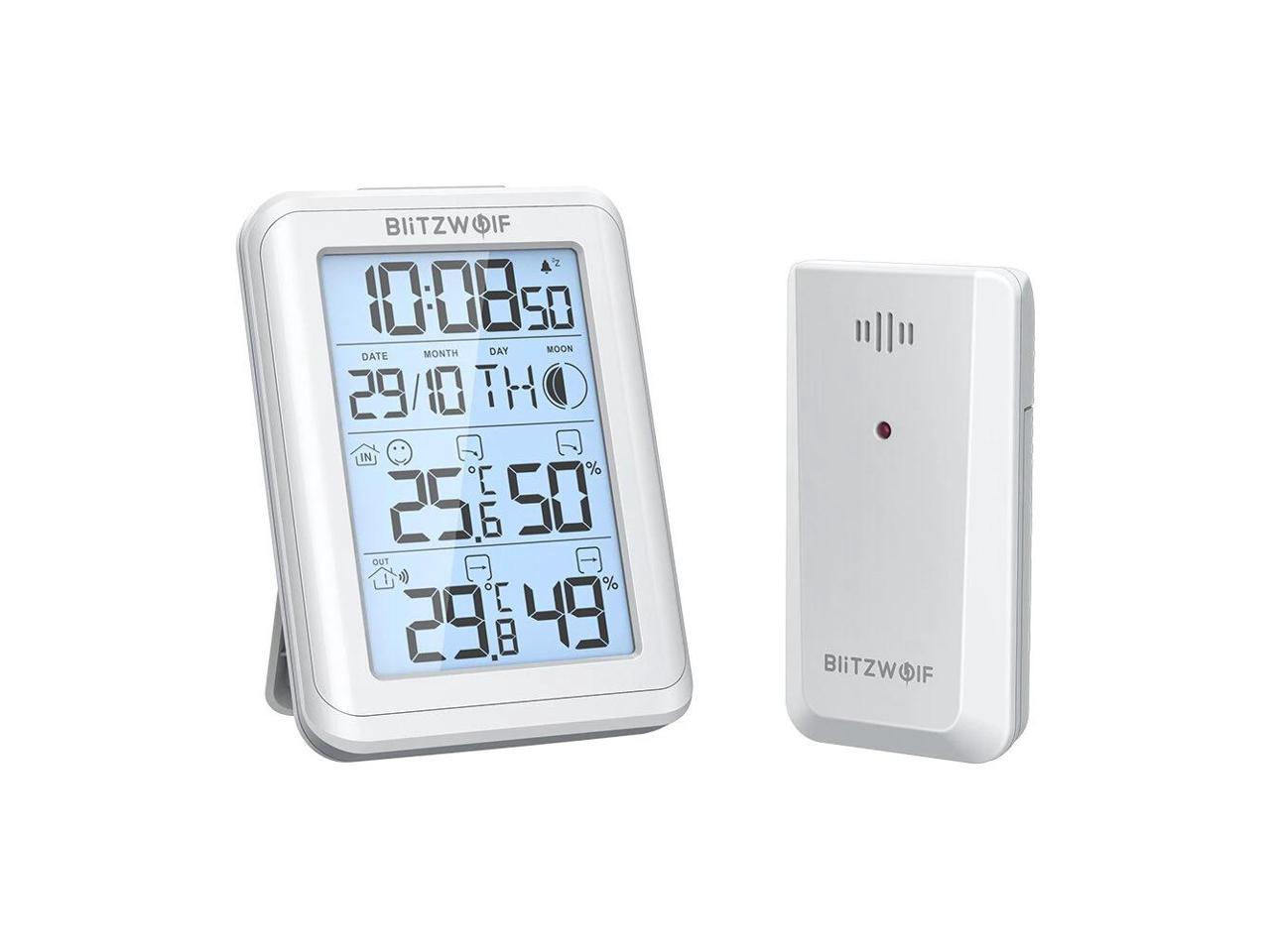 Details about   Desk Digital Alarm Clock Weather Thermometer LED Temperature Humidity Monitor US 
