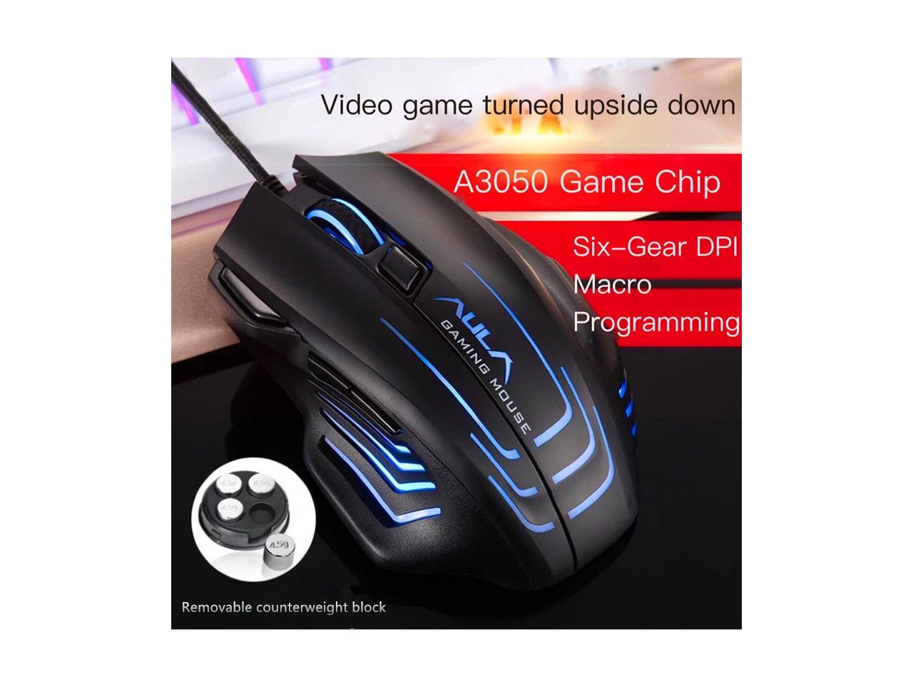 aula gaming mouse red