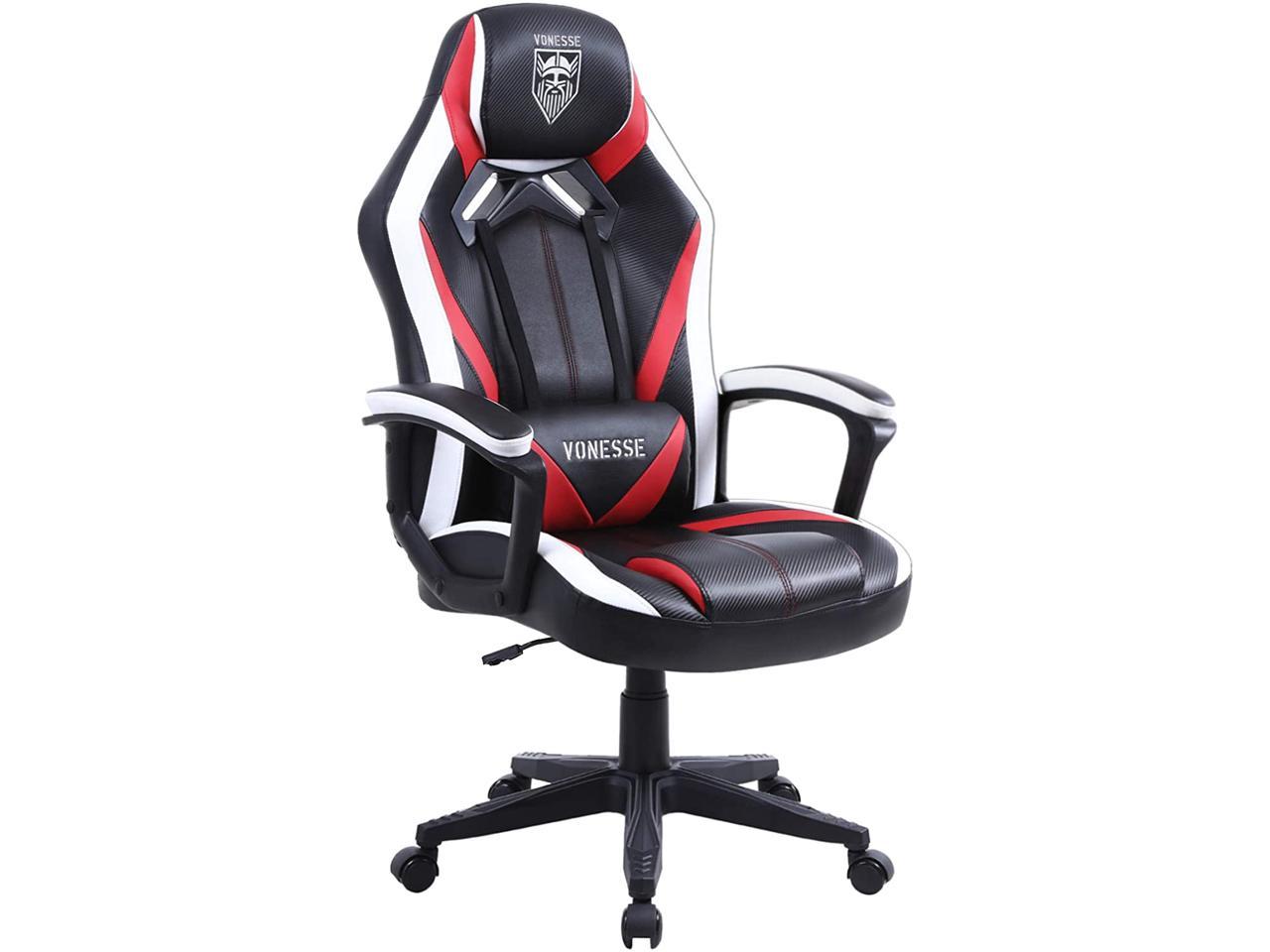 Vonesse Gaming Chairs For Teens Ergonomic Gaming Computer Chair With Massage Carbon Fiber Office Gaming Chair Computer Chair Big And Tall Heavy Duty Gamer Chair For Adults Gaming Desk Chair Newegg Com