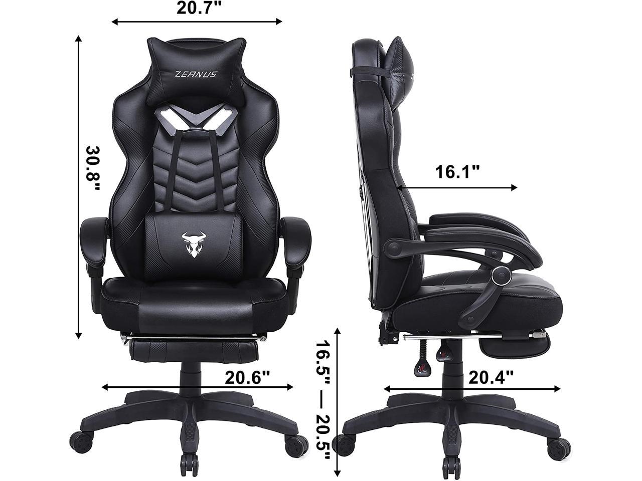 Zeanus Gaming Chair for Adults, Computer Gaming Chair with Massage ...