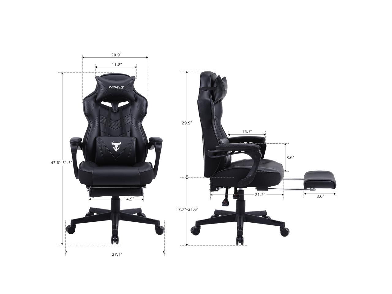 Zeanus Gaming Chairs for Adults, Recliner Computer Chair with Footrest