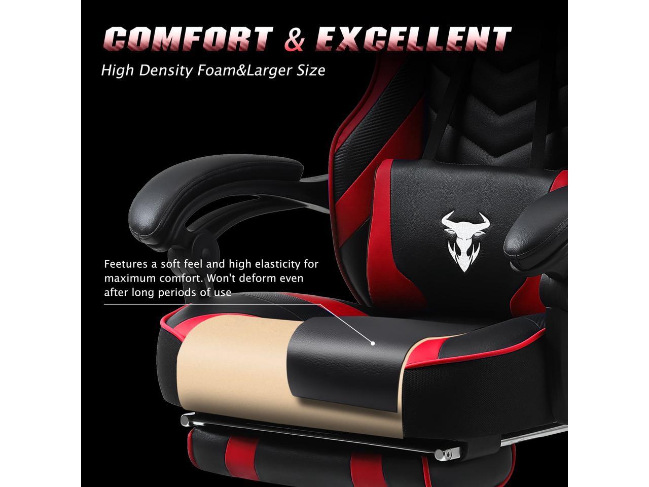 Zeanus Big and Tall Gaming Chair, Ergonomic Gaming Chair with Footrest, Gaming Chair with