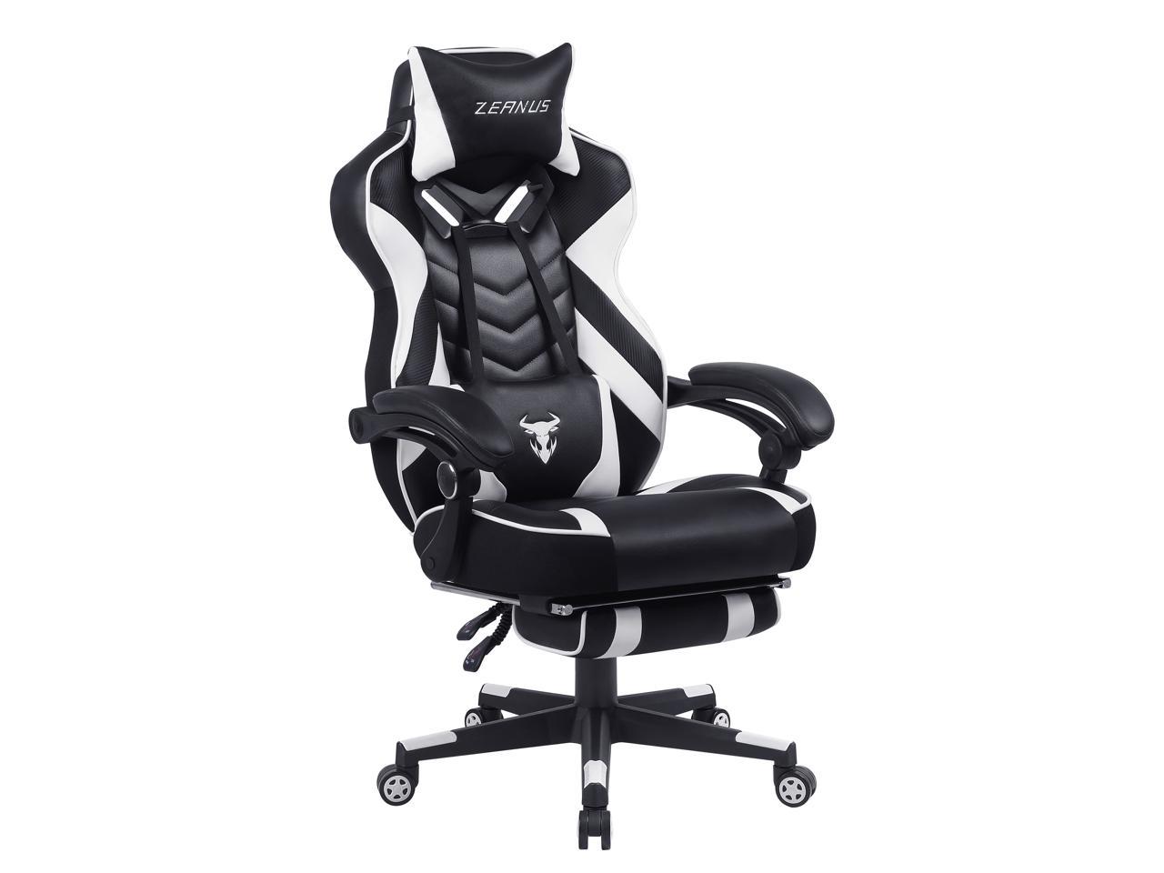 Zeanus Gaming Chair for Adults, Ergonomic Computer Chair with Footrest ...