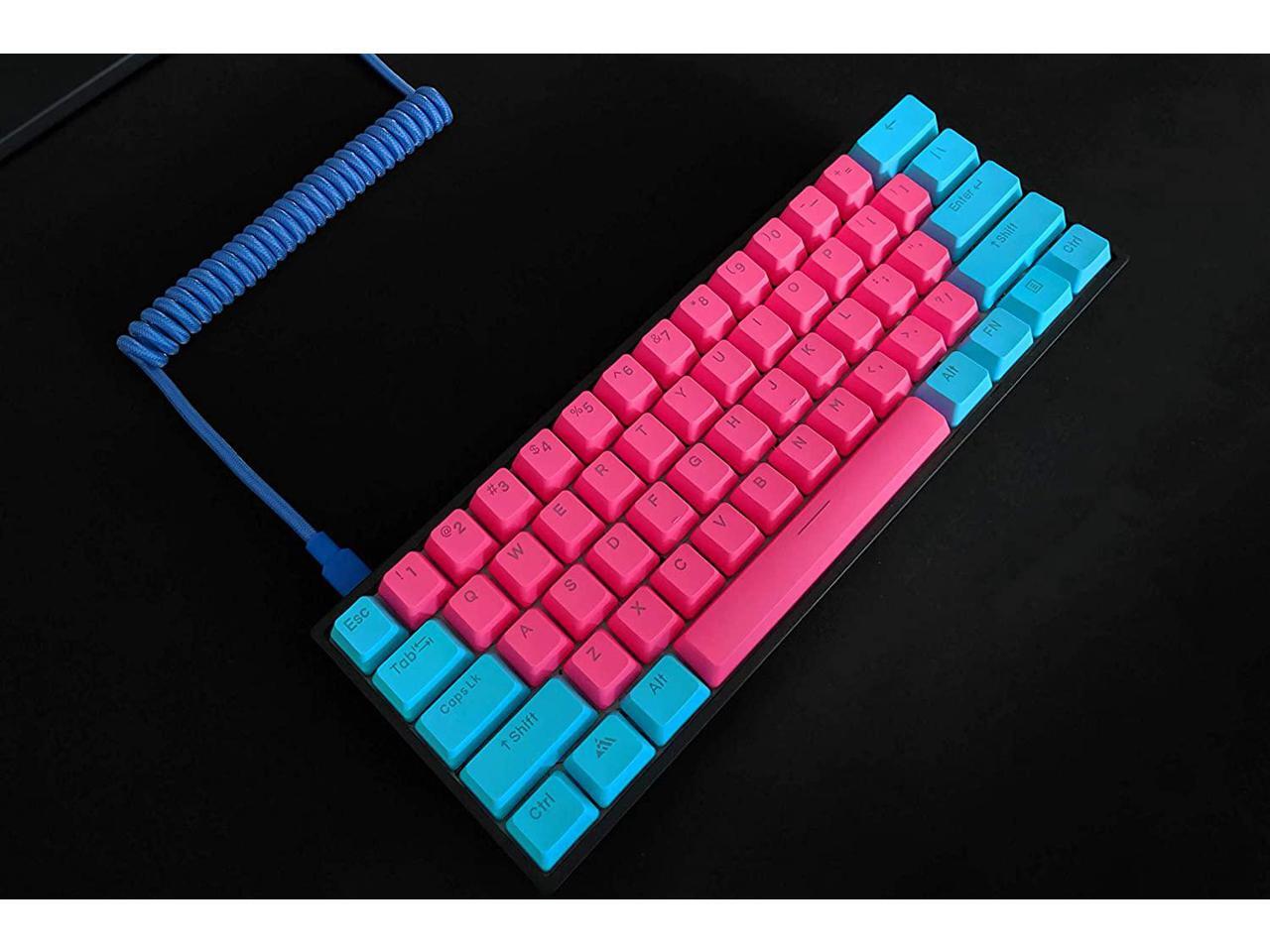 Asceny Coiled Double Sleeved Mechanical Keyboard Cable For Type C Mechanical Keyboards Blue Newegg Com