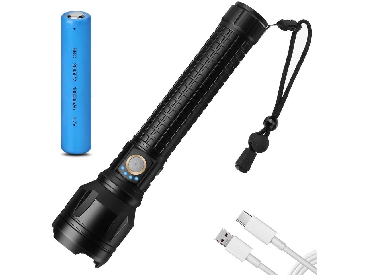 Super Bright Powerful Tactical LED Flashlight 90000 Lumens L2 Rechargeable Torch 