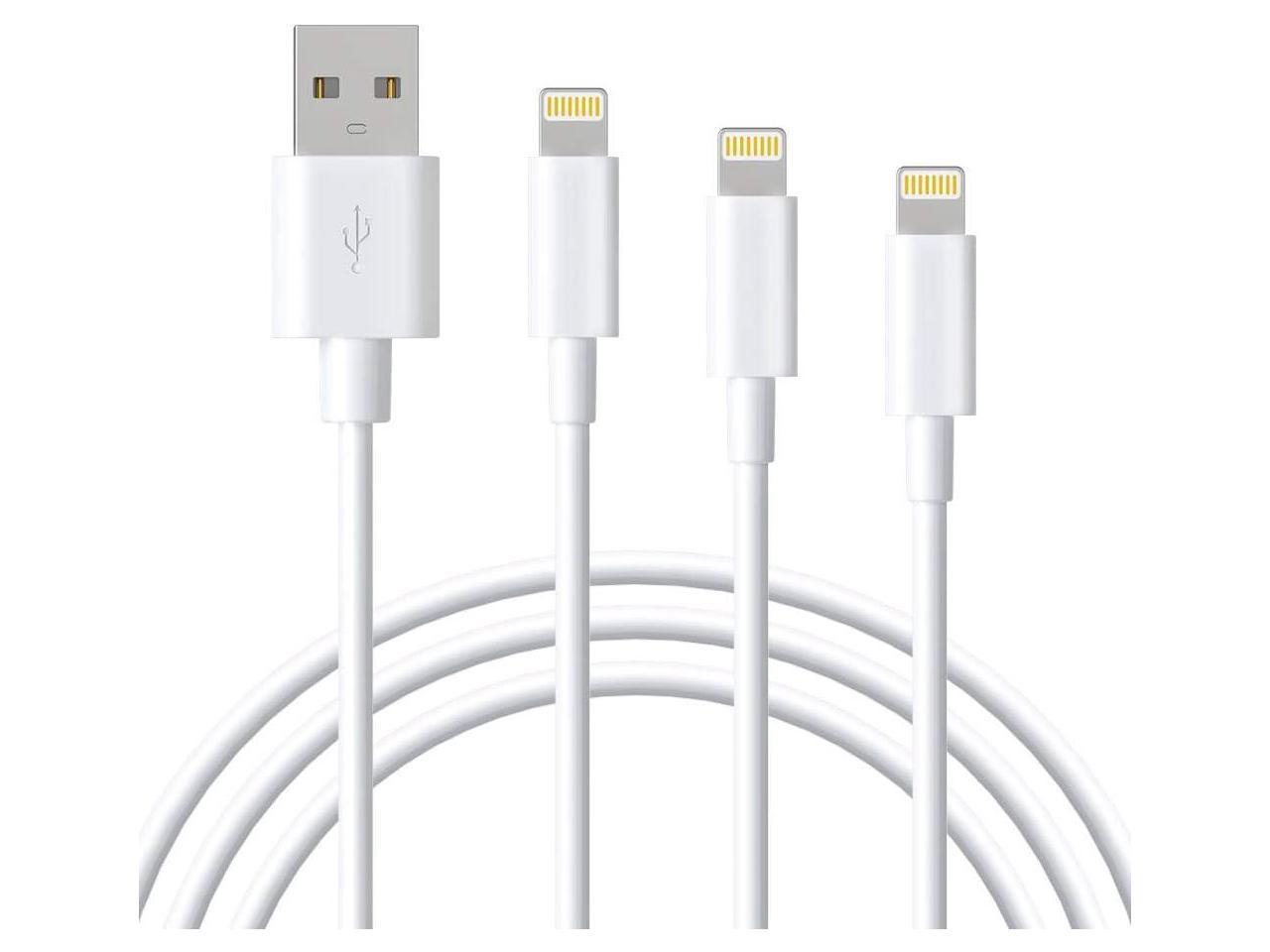 Novtech 3Pack 3FT 6FT 9FT USB Charging Cable for iPhone 12 11 Xs Max XR X 8 7 6 Plus SE 2020 iPad Pro iPod Airpods MFi Certified Lightning Cable iPhone Charging Cable White 