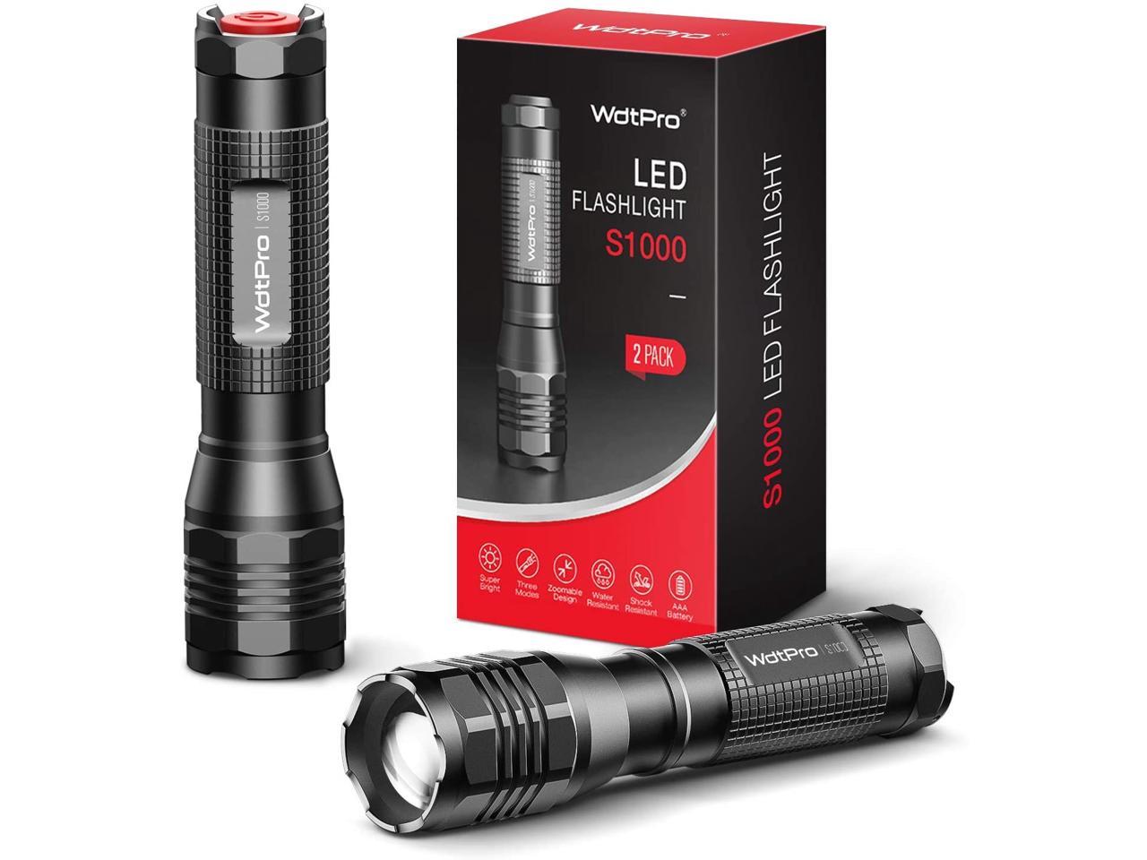 - Super Bright High Lumen LED Tactical Flashlight S1000 5 Modes 2 PACK 