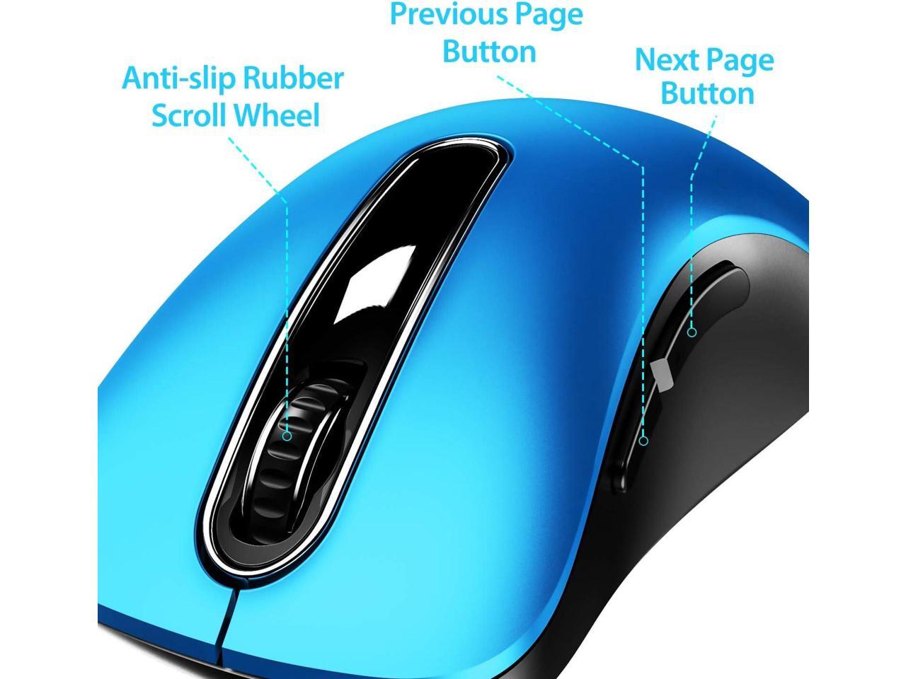 Memzuoix Wireless Mouse 2.4G Portable Mobile Optical Mice with USB