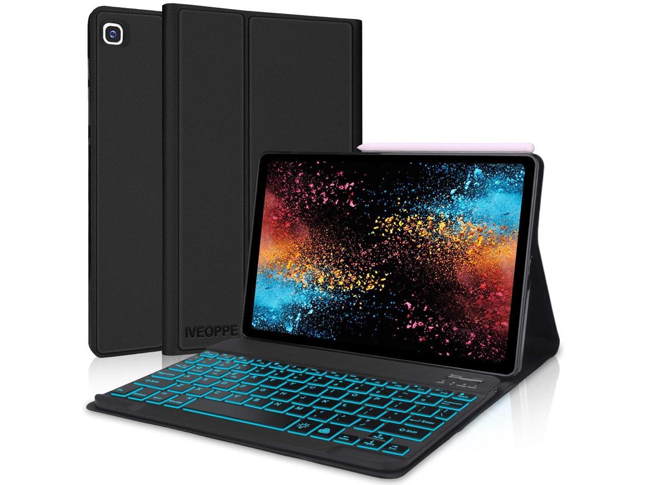 Keyboard Case for Samsung Galaxy Tab S6 Lite 10.4 2020 SMP610 SMP615 IVEOPPE 7 Colors Backlit