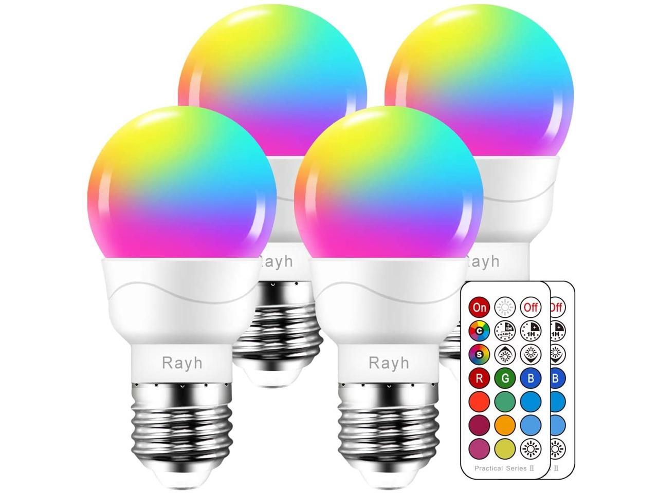 Color Changing Light Bulb RGB LED Light Bulbs Dimmable 5W 40W