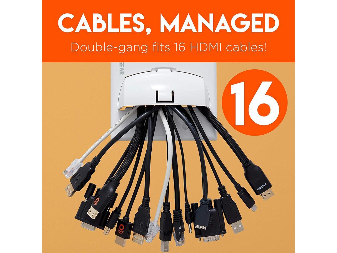 Echogear in Wall Cable Hider for Wall Mount TV Dual Gang Pass Through